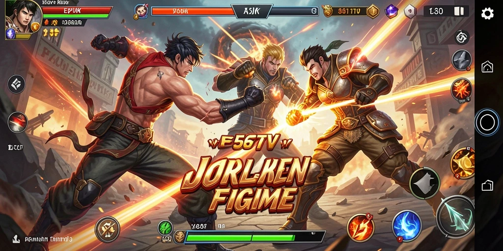 Tampilan gameplay 567TV yang menakjubkan saat pertarungan.