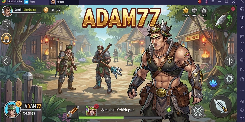 Menampilkan gameplay menarik dari ADAM77 dalam simulasi kehidupan.