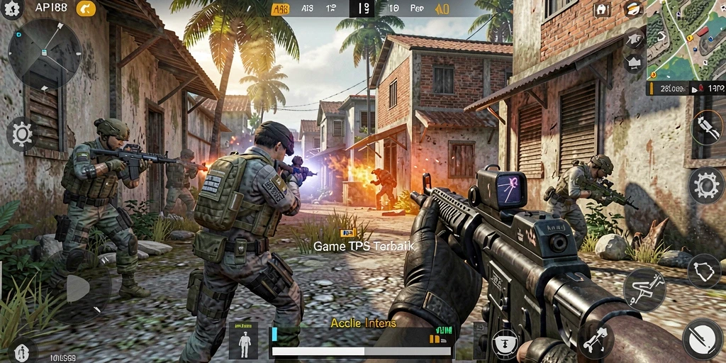 Tampilan gameplay seru API88 dengan laga TPS yang intens.