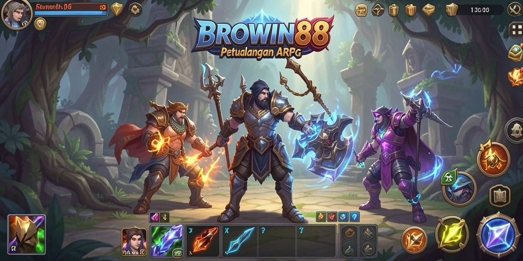 Tampilan gameplay seru dari BROWIN88 yang menggugah semangat petualangan.