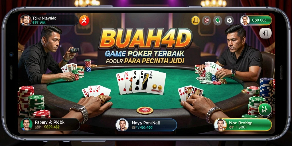 Tampilan gameplay Poker yang seru dan mengasyikkan di BUAH4D.