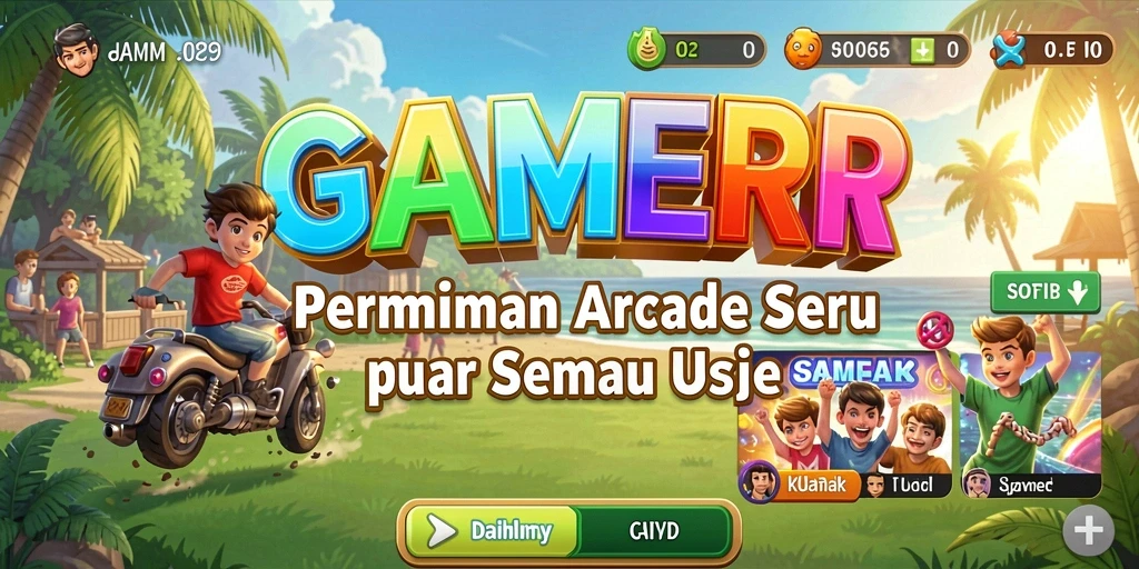 Tampilan gameplay seru dari GAMERP yang penuh warna.