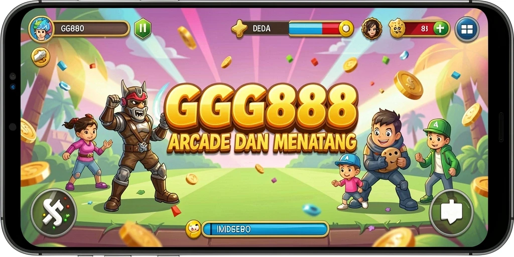 Screenshot GGG888 menampilkan gameplay seru dengan grafis warna-warni.