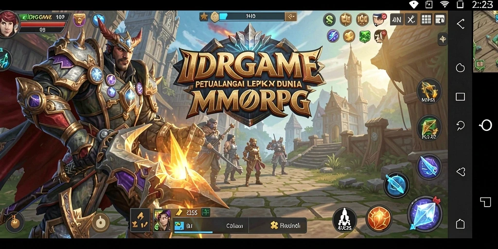 Tangkapan layar gameplay IDRGAME yang menampilkan aksi MMORPG yang mengasyikkan.
