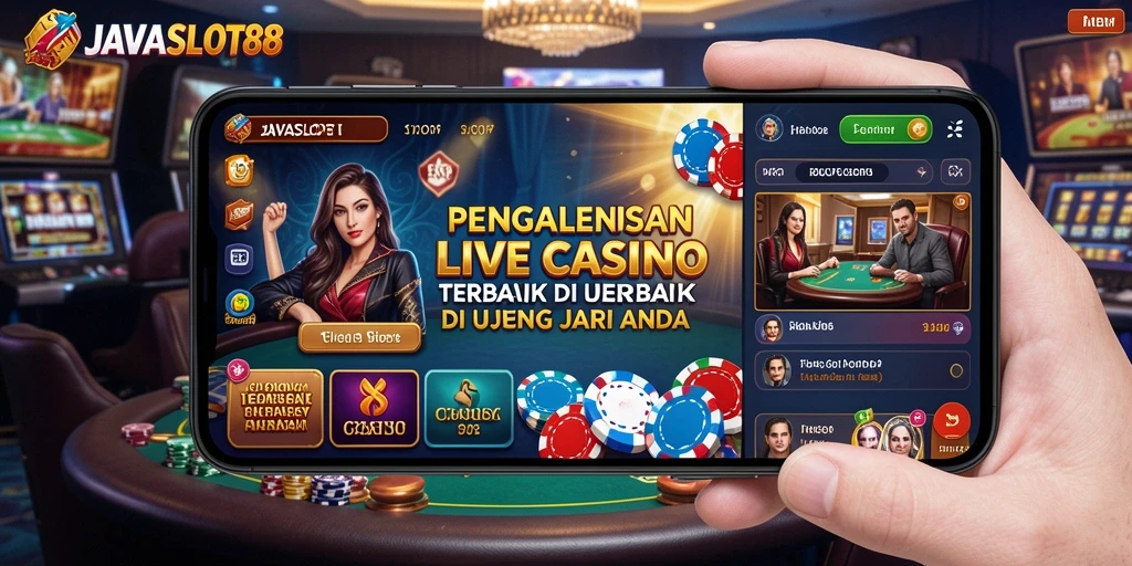 Tampilan gameplay Live Casino yang menarik di JAVASLOT88.