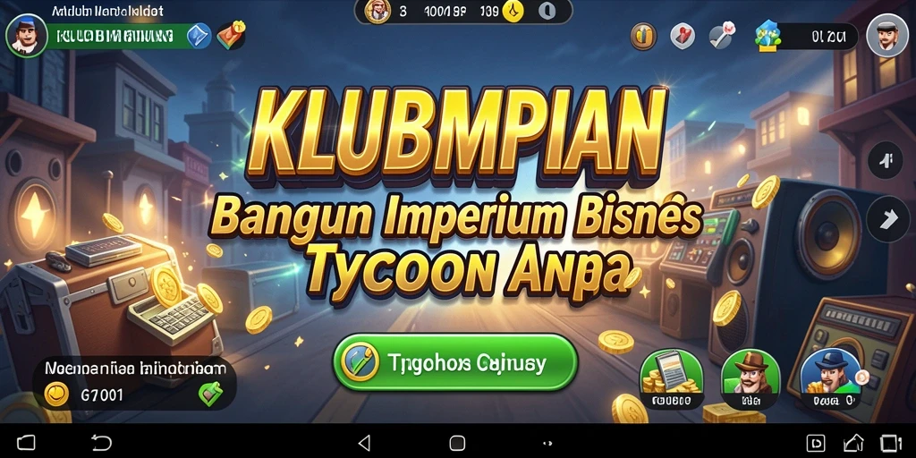 Screenshot gameplay KLUBIMPIAN menampilkan keseruan membangun bisnis Tycoon.