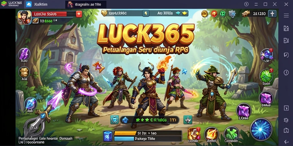 Screenshot gameplay RPG LUCK365 menampilkan aksi seru dan karakter menarik.