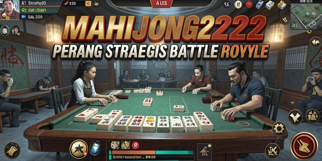 Tampilan menarik dari gameplay seru Battle Royale di MAHJONG222.