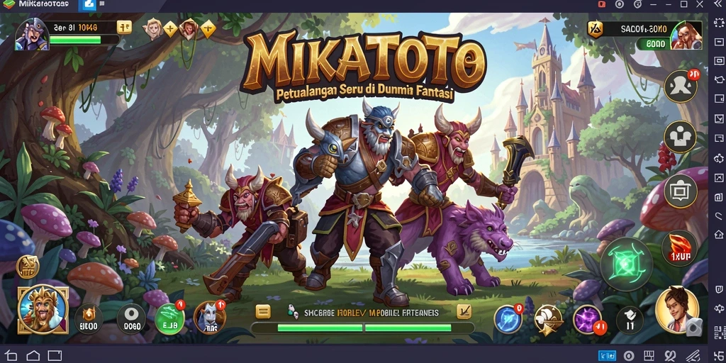 Screenshot gameplay MIKATOTO yang menunjukkan aksi petualangan mengasyikkan.
