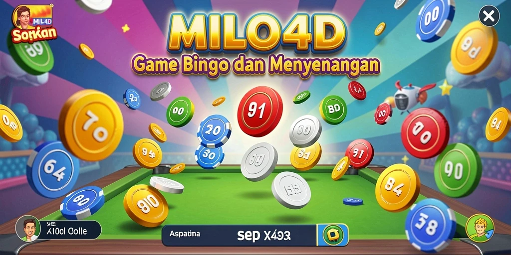 Tampilan gameplay Bingo yang menarik dan penuh warna di MILO4D.
