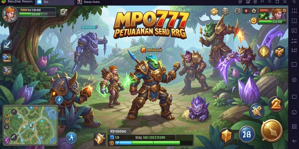 Screenshot MPO777 menampilkan aksi pertarungan seru di dunia RPG.