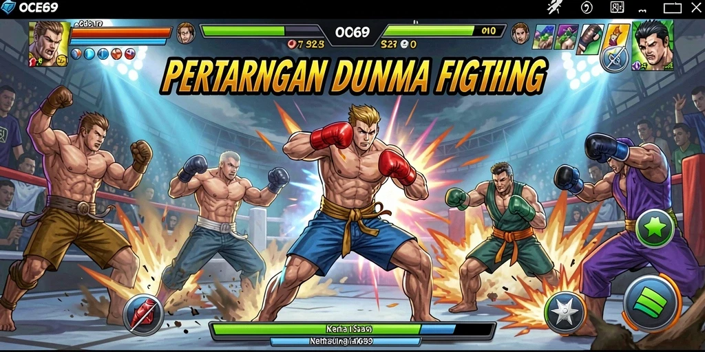 Screenshot OCE69 menampilkan pertarungan intens penuh aksi yang menegangkan.