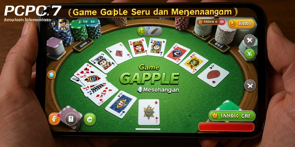 Screenshot gameplay PCPC7 menunjukkan keseruan bermain Gaple.