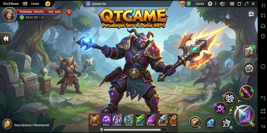 Gameplay seru QTGAME dengan karakter dan dunia yang menakjubkan.