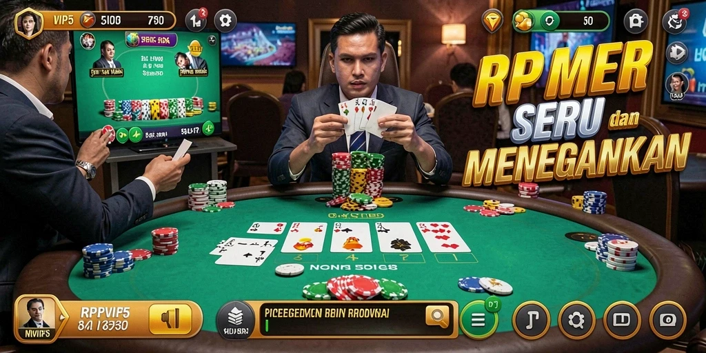 Tangkapan layar gameplay Poker di RPVIP5 yang seru dan mendebarkan.