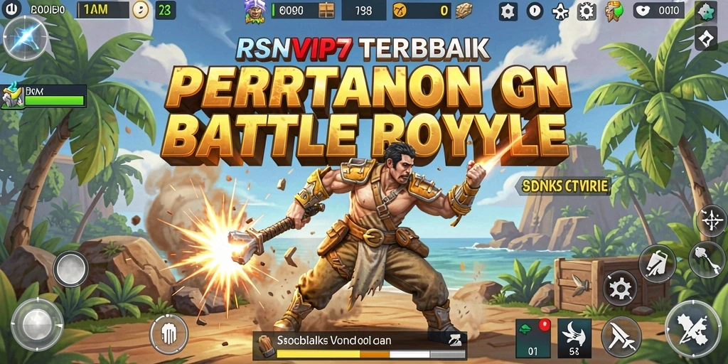 Screenshot gameplay RSNVIP7 menampilkan aksi seru dalam pertarungan Battle Royale.
