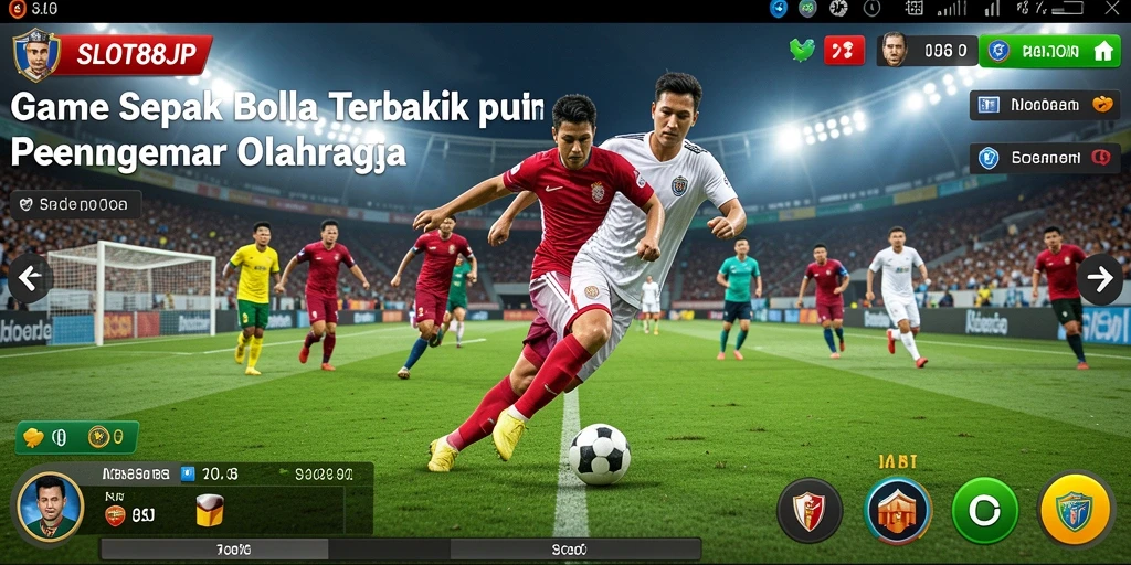 Gameplay menegangkan dari SLOT88JP di tengah pertandingan sepak bola.