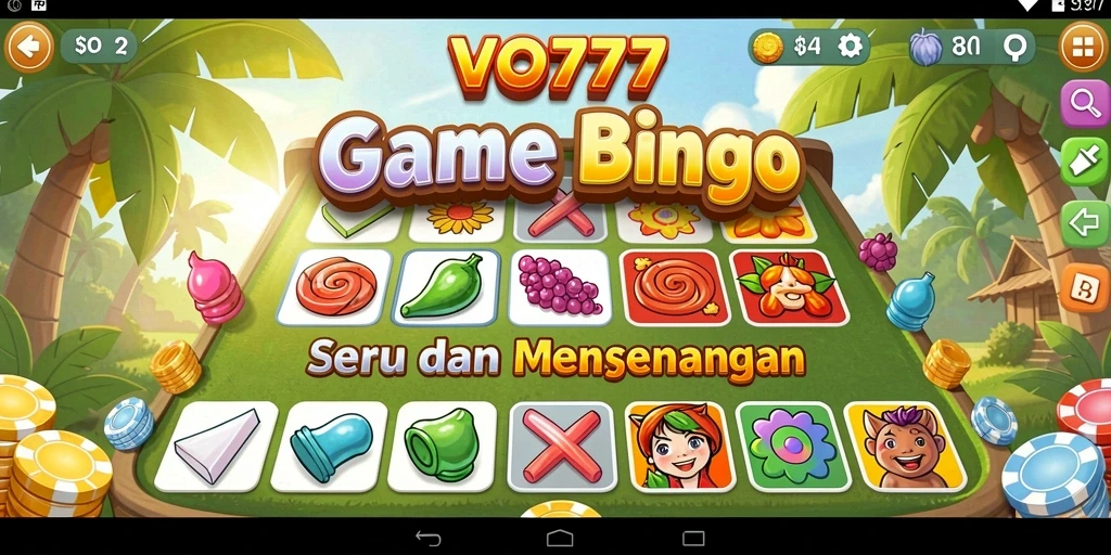 Tampilan gameplay seru dalam aplikasi Bingo VO777.